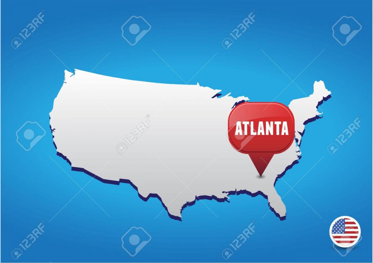 Атланта на карце ЗША