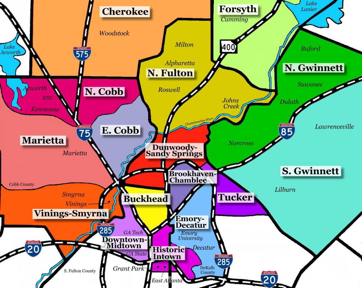 карта Атланта Падмаскоўі