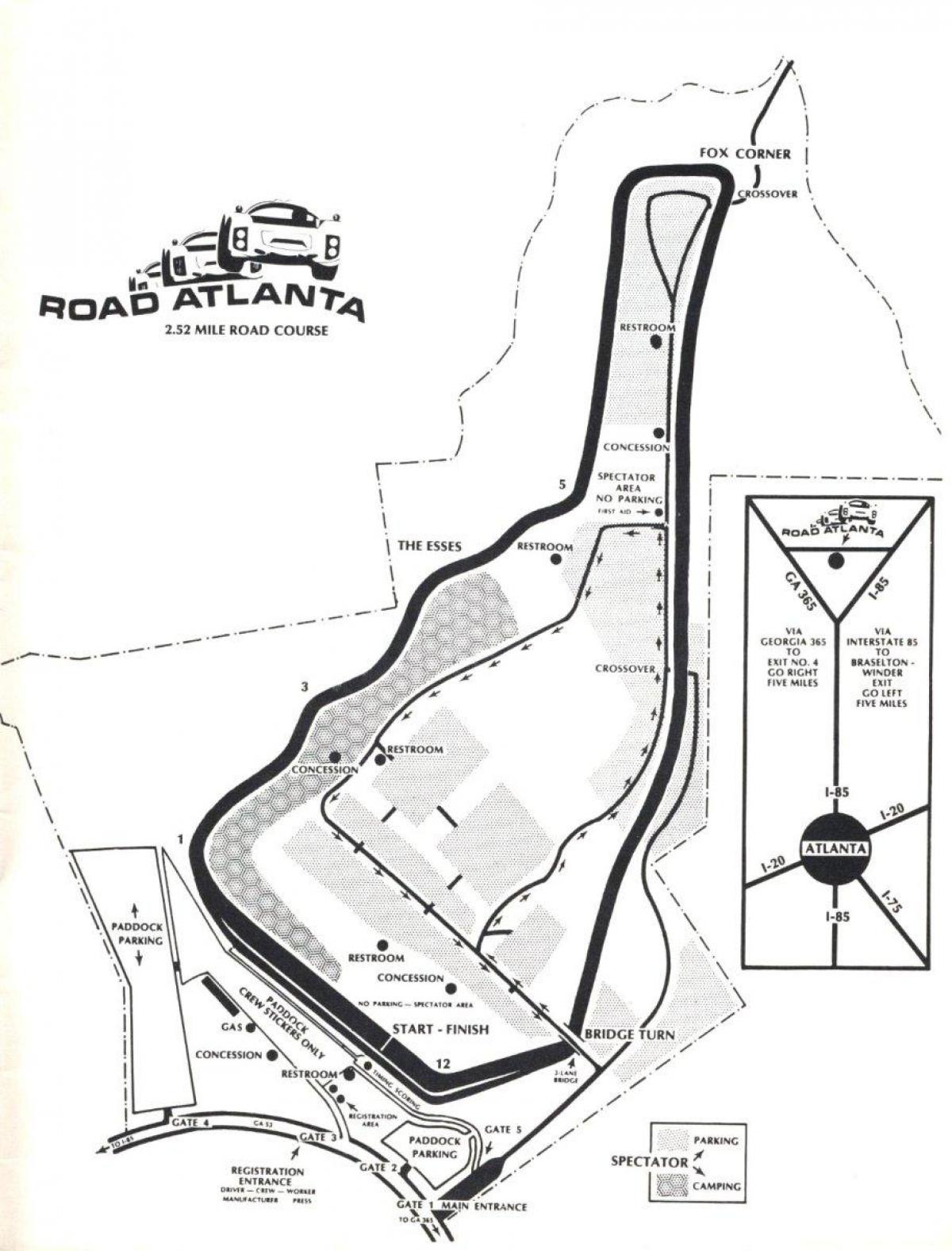 карта трасы Атланта