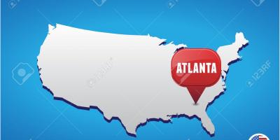 Атланта на карце ЗША
